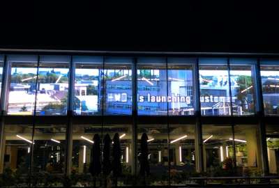 led透明屏亮相荷兰科技园