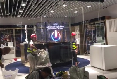 上海浦东国际机场室内led透明屏案例展示