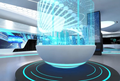 Led transparent screen is applied in science and technology museum